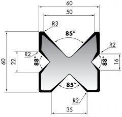 4V press brake die